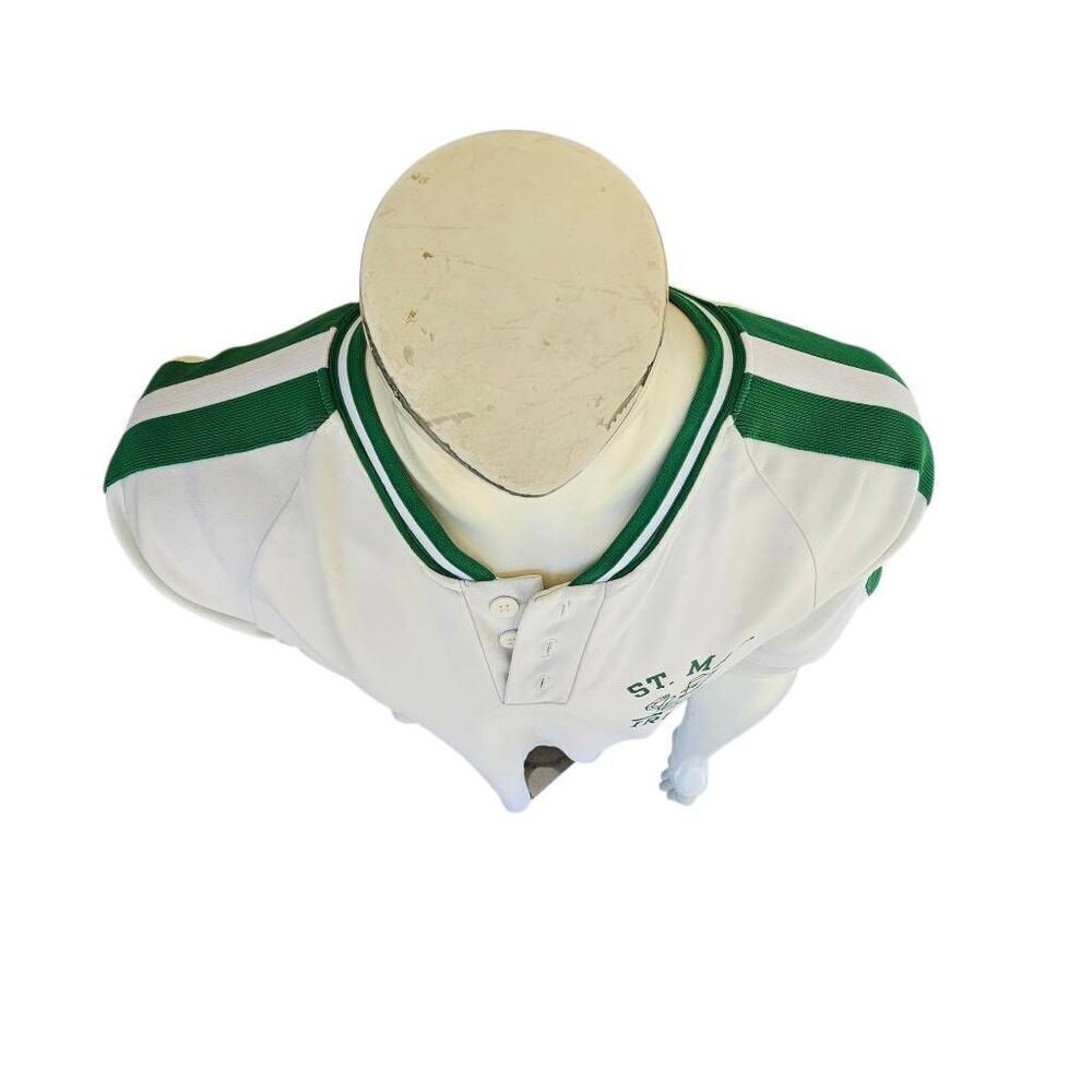 Vintage Betlin St. Mary Irish Jersey Shirt XL White Green Made USA Baseball Tee - Picture 3 of 9